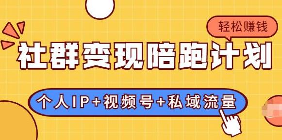 社群变现计划：建立“个人IP+视频号+私域流量”的社群商业模式轻松赚钱