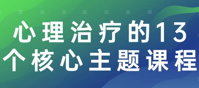 张沛超《心理治疗的13个核心主题》