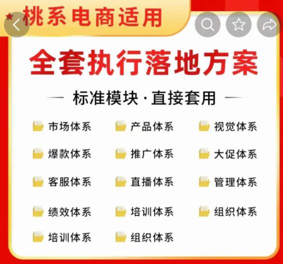 《电商企业经营管理工具》全套执行落地方案 标准模块·直接套用