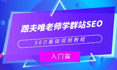 夫唯《群站seo优化教程视频》SEO基础视频教程