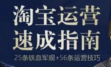 《淘宝运营速成指南》25条铁血电商军规+56招运营技巧