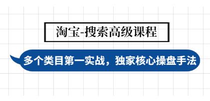 《淘宝搜索高级课程》多个类目第一实战，独家核心操盘手法