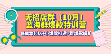 《淘宝无招店群·蓝海群爆款特训营》低成本起店+小爆款打造+群爆款维护