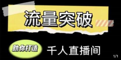 《直播运营实战视频课》助你打造千人直播间