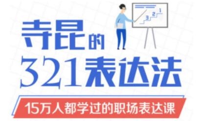 如何提高表达能力？《寺昆的321表达法》15万人都学过的职场表达课