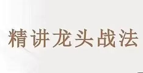 炒股教程《精讲龙头战法》低吸时代视频教学